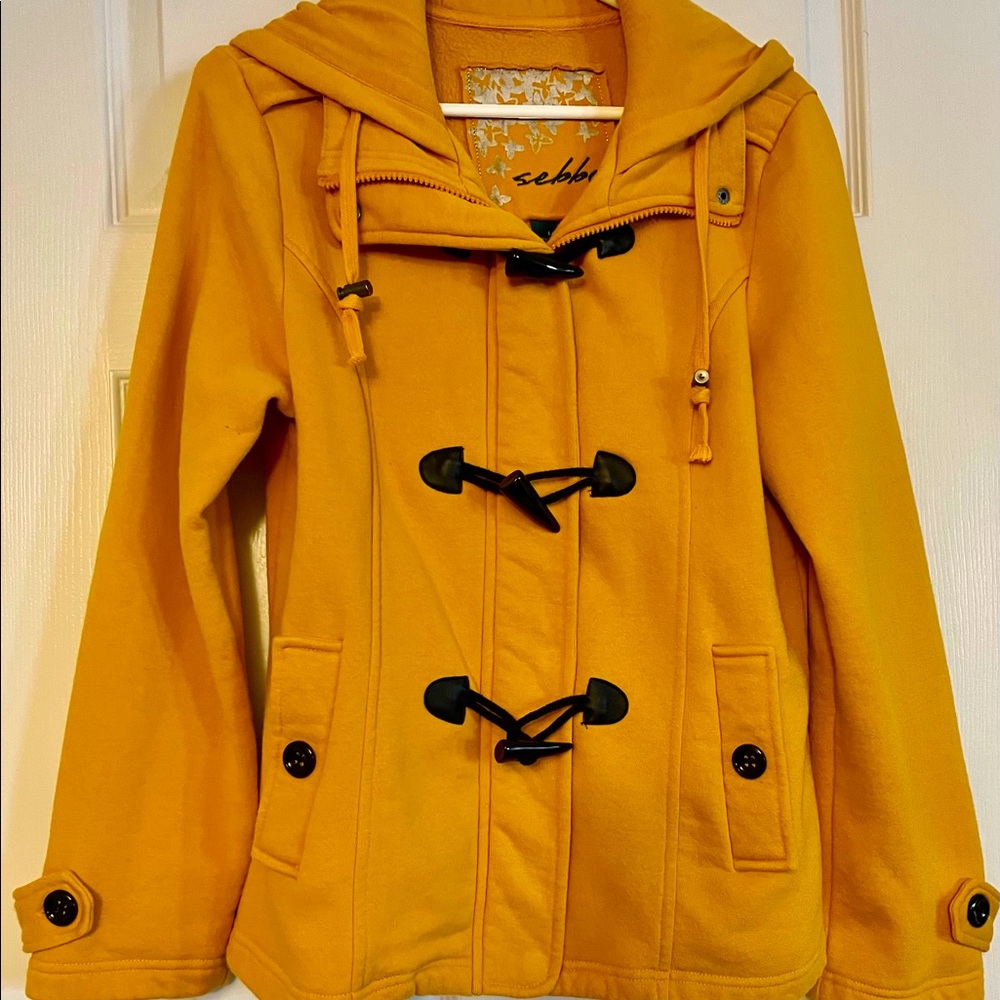 Gold sweatshirt jacket